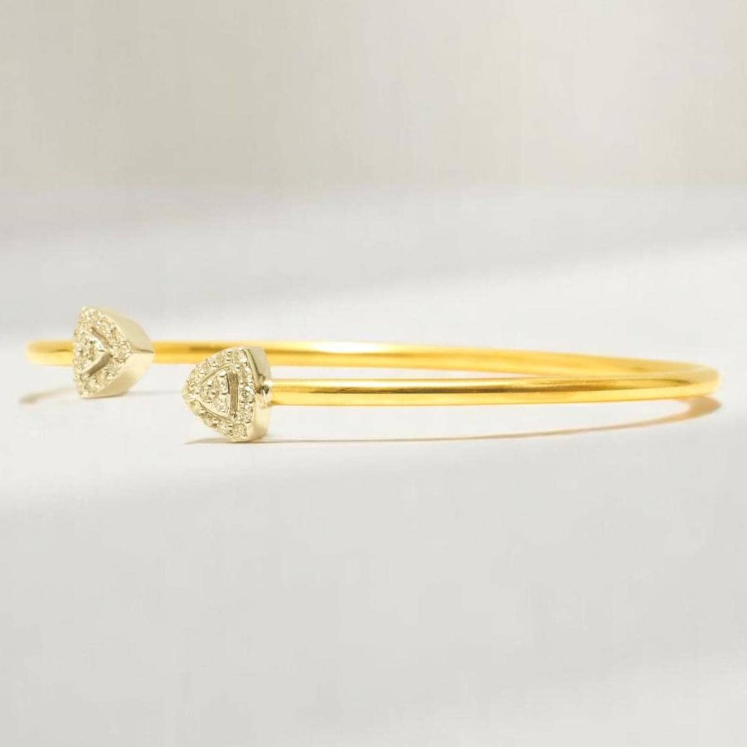 Cuff Diamond Bracelet in 18K Gold, Natural Diamonds, Stacking Bracelet, Ready To Ship, Women&#39;s Day Gift