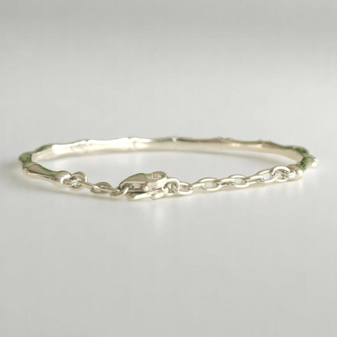 Diamond Bracelet In 18k Solid Gold, Bamboo Design Bracelet With Natural Diamonds, Ready To Ship, Women&#39;s Day Gift