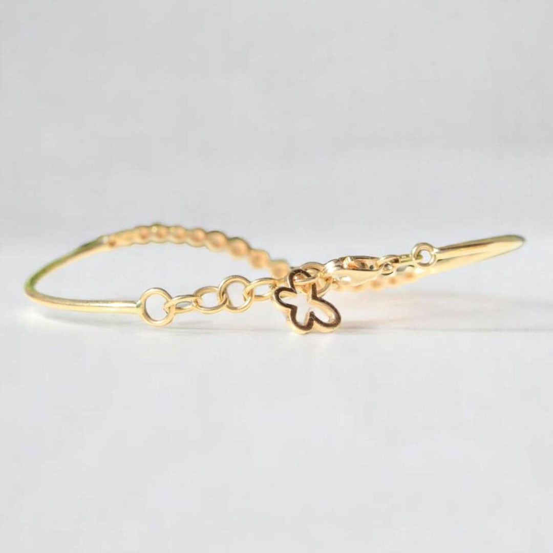 Diamond Bracelet With Butterfly Charm, 14k Solid Gold, Natural Diamonds, Bezel setting, Stacking Bracelet, Ready To Ship, Women&#39;s Day Gift