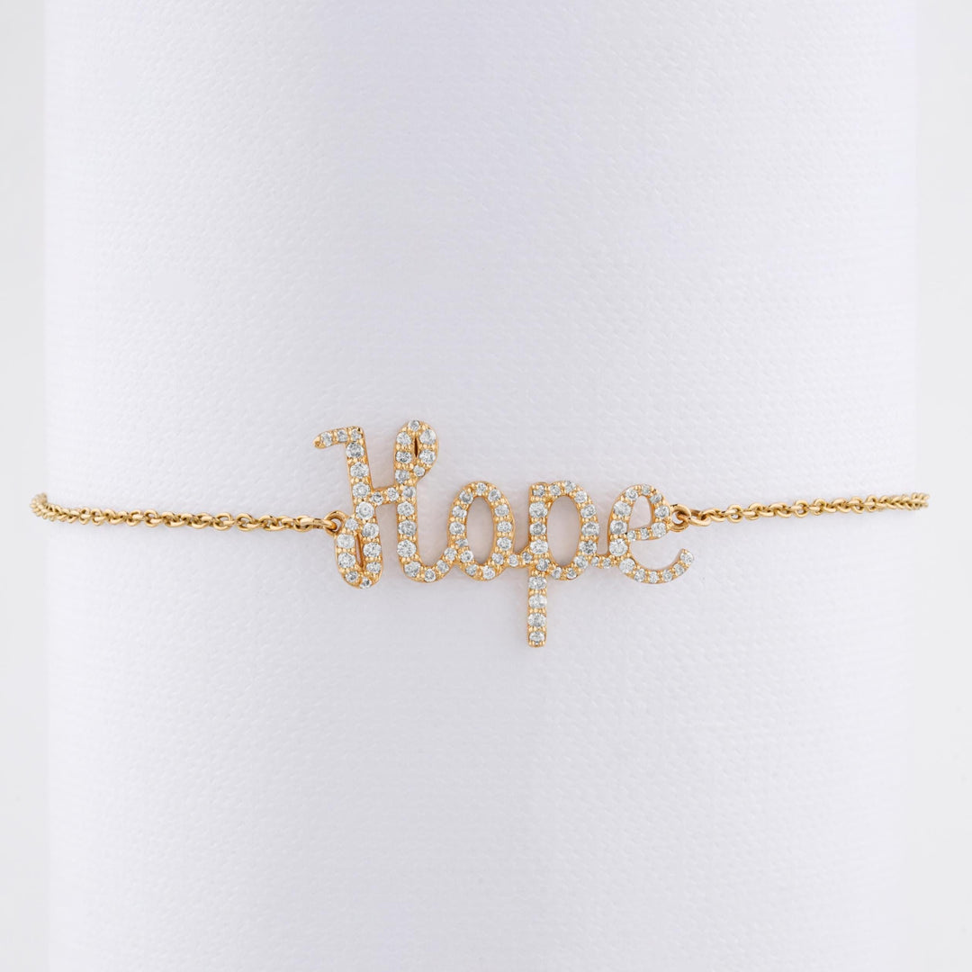 Hope Diamond Bracelet, 14k Solid Gold, Natural Diamonds, Affirmation Jewelry, Everyday Handcrafted Jewelry, Ready To Ship