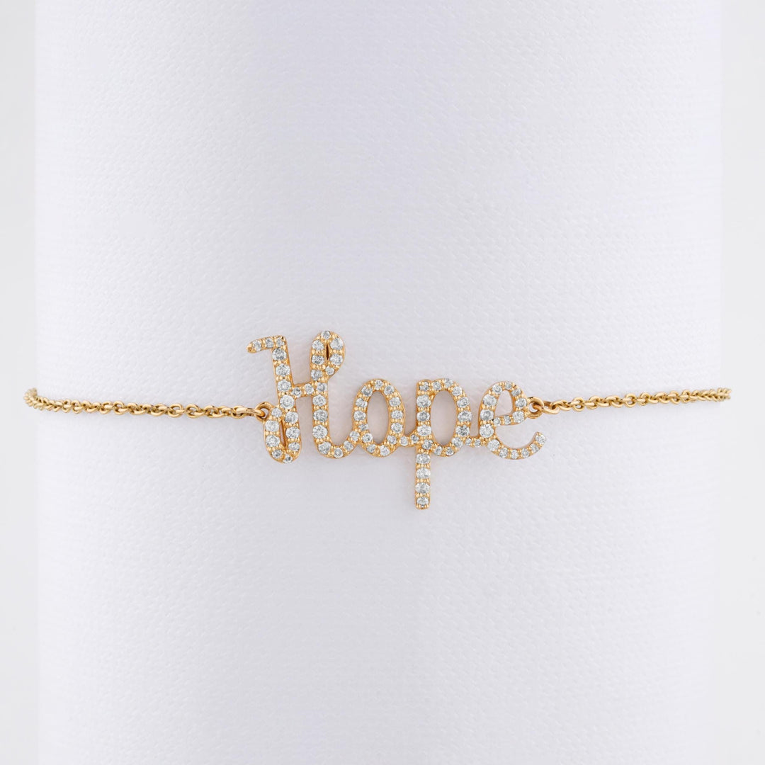 Hope Diamond Bracelet, 14k Solid Gold, Natural Diamonds, Affirmation Jewelry, Everyday Handcrafted Jewelry, Ready To Ship, Women&#39;s Day Gift