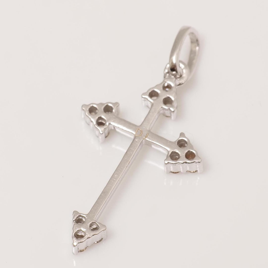 Arrow Cross Diamond Pendant, 14k Solid Gold, Natural Diamonds, IGI Certified, Spiritual Adjustable Necklace, Everyday Jewelry, Gift For Her