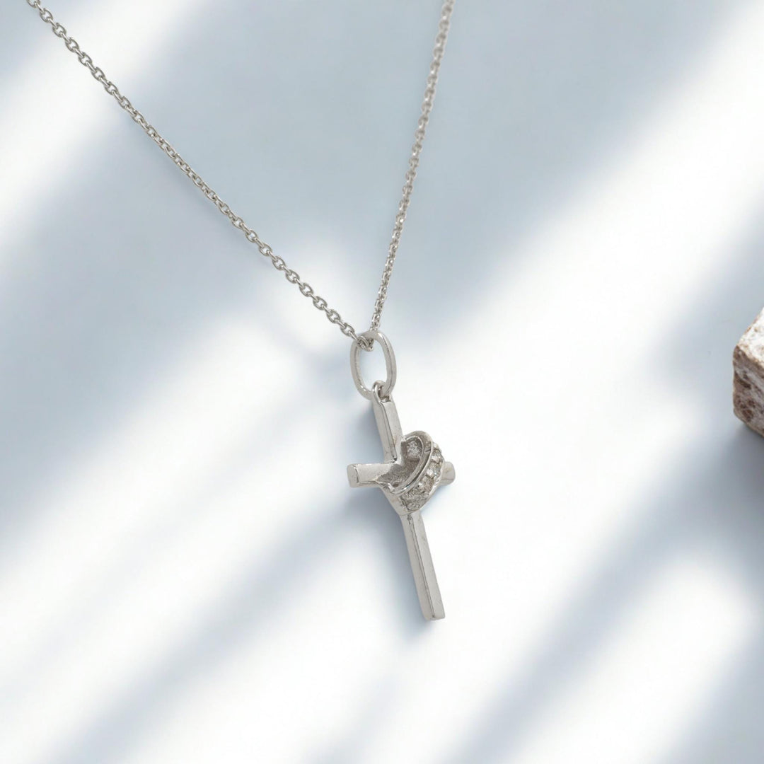 Cross Diamond Pendant, 14k Solid Gold, Natural Diamonds, IGI Certified, Religious Adjustable Necklace, Everyday Jewelry, Gift For Her