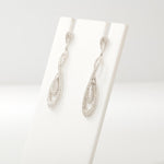 Load image into Gallery viewer, Diamond Infinity Dangle Earrings, 14k Solid Gold, Natural Diamonds, Party Drop Earrings, Bridal Wedding Jewelry, Gift for Her
