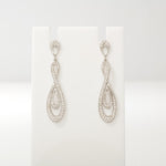 Load image into Gallery viewer, Diamond Infinity Dangle Earrings, 14k Solid Gold, Natural Diamonds, Party Drop Earrings, Bridal Wedding Jewelry, Gift for Her
