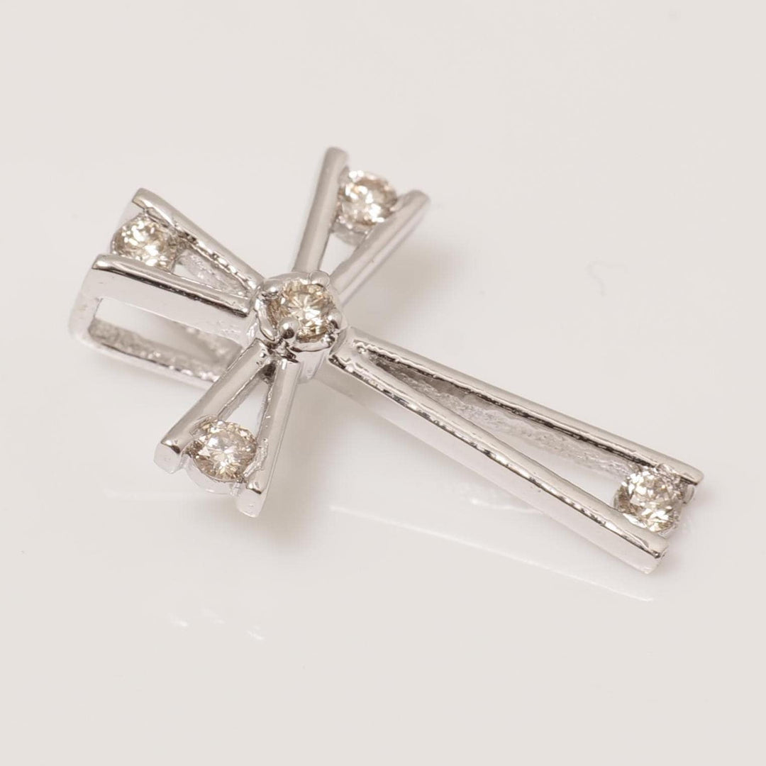 Diamond Cross Pendant in 14k Solid Gold, Bezel Set Natural Diamond, IGI Certified, Cross Adjustable Necklace, Everyday Jewelry, Gift For Her