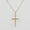 Load image into Gallery viewer, Diamond Tip Cross Pendant, 14k Solid Gold, Natural Diamonds, IGI Certified, Religious Adjustable Necklace, Everyday Jewelry, Gift For Her
