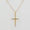 Load image into Gallery viewer, Diamond Tip Cross Pendant, 14k Solid Gold, Natural Diamonds, IGI Certified, Religious Adjustable Necklace, Everyday Jewelry, Gift For Her
