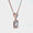 Load image into Gallery viewer, Baguette &amp; Round Pendant Necklace, 14k Solid Gold, Rectangular Illusion and Halo Setting, Natural Diamonds, Ready To Ship, Women&#39;s Day Gift
