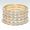 Load image into Gallery viewer, Wide Diamond Band Ring, 14k Solid Gold, Natural Diamonds, Stacking Statement Ring, Bold Eternity Ring, Wedding Band, Two Toned Ring
