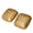 Load image into Gallery viewer, Gold Square Dome Diamond Studs, 14k Solid Gold, Natural Diamonds, Flush Set Matte Statement Cocktail Earrings, Ready To Ship, IGI Certified

