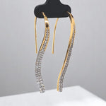 Load image into Gallery viewer, Diamond Dangle Earrings in 14k Solid Gold, Bridal Earrings, Natural Diamonds,  Gift for Ready To Ship, Women&#39;s Day Gift
