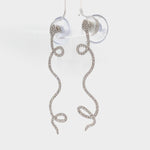 Load image into Gallery viewer, Dangle Diamond Earrings In 14k Solid Gold, Serpentine Chandelier Earrings With Natural Diamonds, Ready To Ship, Women&#39;s Day Gift
