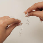 Load image into Gallery viewer, Dangle Diamond Earrings In 14k Solid Gold, Serpentine Chandelier Earrings With Natural Diamonds, Ready To Ship, Women&#39;s Day Gift
