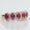 Load image into Gallery viewer, Oval Ruby Halo Diamond Ring, 14k Solid Gold, Natural Diamond, Half Eternity Band, Gemstone Cocktail Ring, Two Tone Wedding Statement Ring
