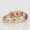 Load image into Gallery viewer, Oval Ruby Halo Diamond Ring, 14k Solid Gold, Natural Diamond, Half Eternity Band, Gemstone Cocktail Ring, Two Tone Wedding Statement Ring

