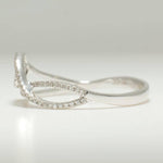 Load image into Gallery viewer, Infinity Loop Diamond Ring, 14k Solid Gold, Natural Diamonds, Stackable Band Ring, Everyday Minimalist Jewelry
