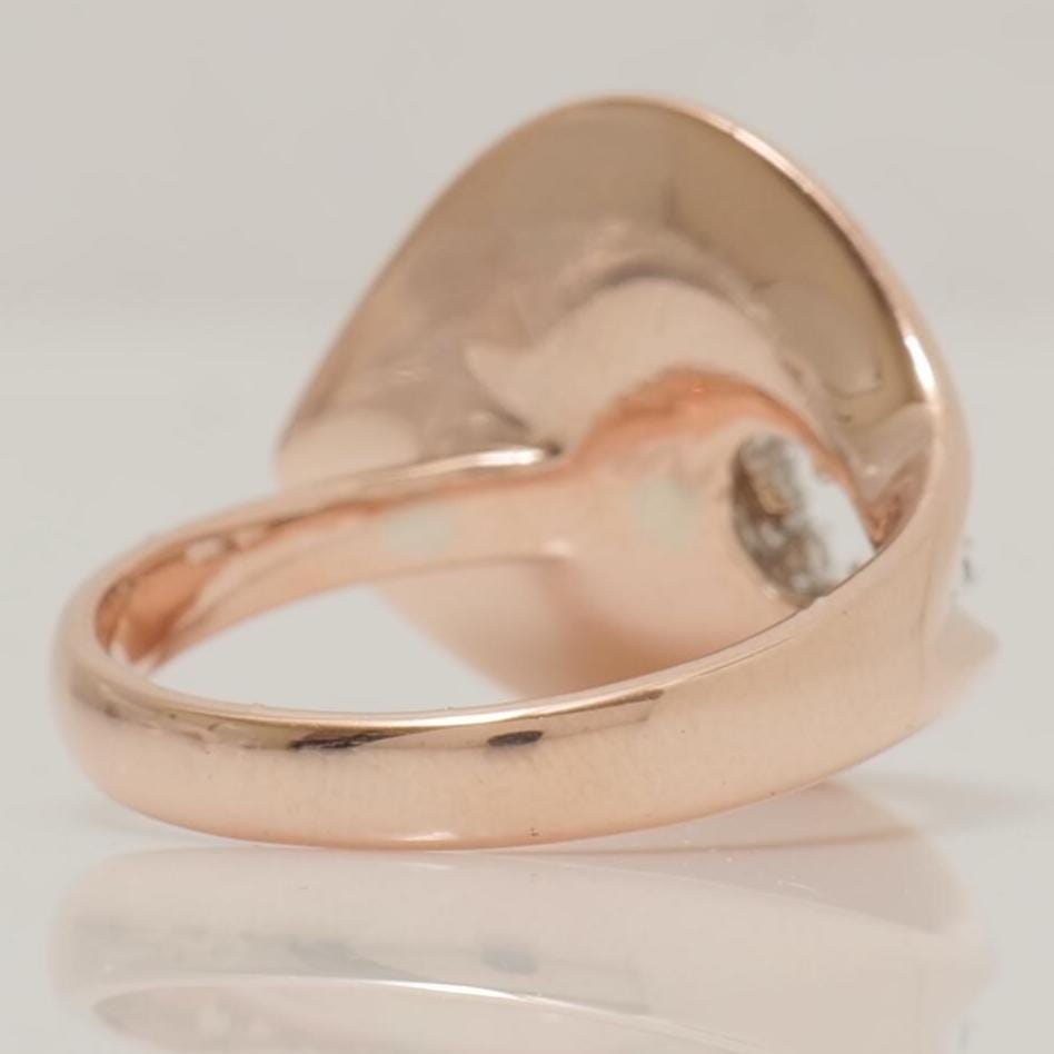 Leaf Cluster Natural Diamond Ring: 14k Solid Gold Bold Statement Jewellery, Certified Jewelry