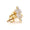 Load image into Gallery viewer, Kids Leaf Clover Diamond Stud Earrings, 14k Solid Gold, Natural Diamonds, Two Toned Studs, Gift for girls, Ready To Ship, HRD Certified

