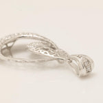 Load image into Gallery viewer, Teardrop Diamond Pendant Necklace, 14k Solid Gold, Natural Diamond, Pave Statement Jewelry, Filigree Necklace, Cocktail Pendant
