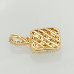 Load image into Gallery viewer, Square Diamond Halo Pendant, 14k Solid Gold, Natural Diamond, Statement Jewelry, Cluster Pendant, Minimalist Stacking Necklace, Gift for Her
