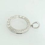 Load image into Gallery viewer, Circle Diamond Pendant Necklace, 14k Solid Gold, Natural Diamonds, Everyday Jewelry, Karma Pendant, Stacking Pendant, Gift for Her
