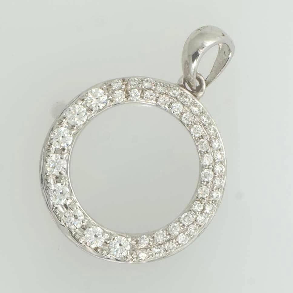 Circle Natural Diamond Karma Pendant Necklace: 14k Solid Gold Everyday Stacking Jewellery, Certified Jewelry