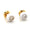 Load image into Gallery viewer, Kids Enameled Diamond Stud Earrings, 14k Solid Gold, Natural Diamonds, Everyday Jewelry, Gift for girls, Ready To Ship, HRD Certified
