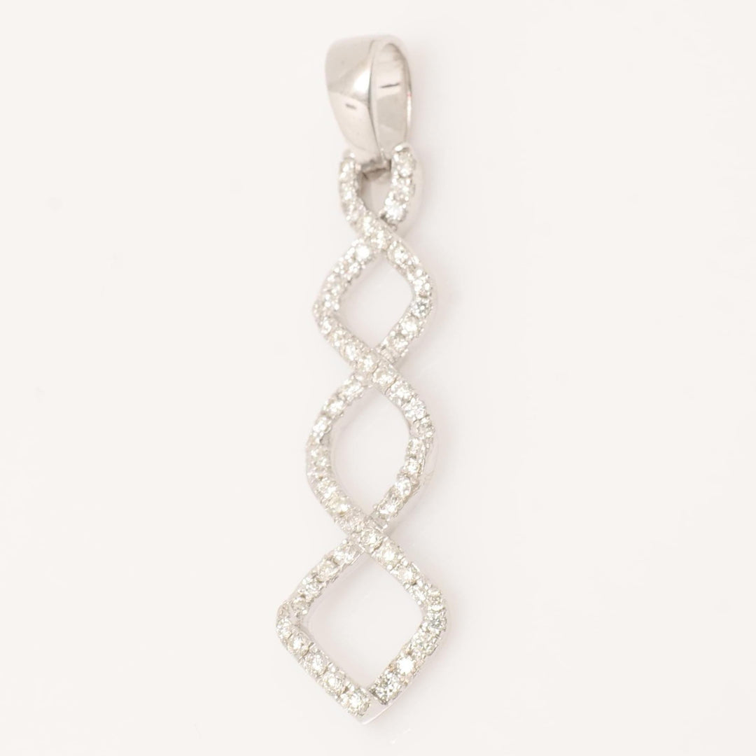 Linking Geometric Natural Diamond Pendant: 14k Solid Gold Everyday Minimalist Necklace, Certified Jewelry