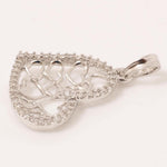 Load image into Gallery viewer, Heart Diamond Pendant, 14k Solid Gold, Natural Diamonds, Filigree Openwork Pave Set Necklace, Stackable Everyday Pendant, Gift for Her
