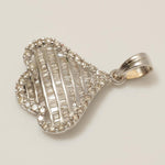 Load image into Gallery viewer, Flower Petal Pendant Necklace, 14k Solid Gold, Natural Diamonds, Illusion Pendant, Minimalist Layering Jewelry, Ready To Ship, IGI Certified
