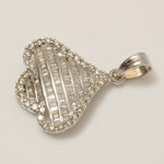 Load image into Gallery viewer, Flower Petal Pendant Necklace, 14k Solid Gold, Natural Diamonds, Illusion Pendant, Minimalist Layering Jewelry, Ready To Ship, IGI Certified
