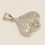 Load image into Gallery viewer, Flower Petal Pendant Necklace, 14k Solid Gold, Natural Diamonds, Illusion Pendant, Minimalist Layering Jewelry, Ready To Ship, IGI Certified
