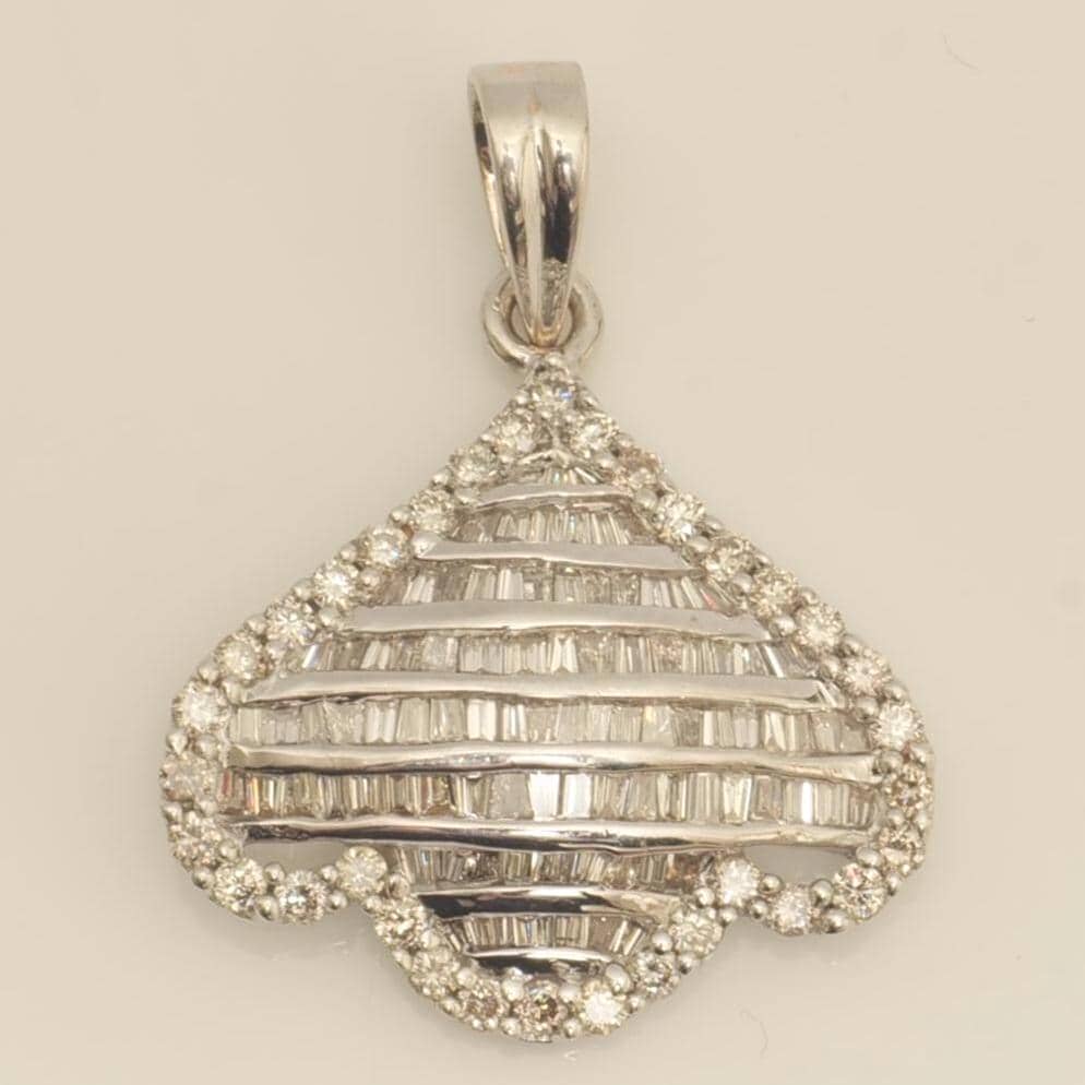 Flower Petal Pendant Necklace, 14k Solid Gold, Natural Diamonds, Illusion Pendant, Minimalist Layering Jewelry, Ready To Ship, IGI Certified