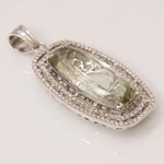 Load image into Gallery viewer, Amethyst Halo Natural Diamond Pendant: 14k Solid Gold Oval Gemstone Filigree Jewellery, Certified Jewelry, Ready To Ship
