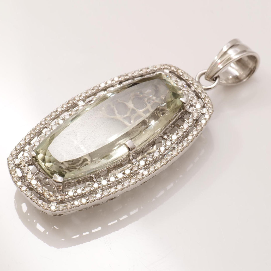 Amethyst Halo Natural Diamond Pendant: 14k Solid Gold Oval Gemstone Filigree Jewellery, Certified Jewelry, Ready To Ship