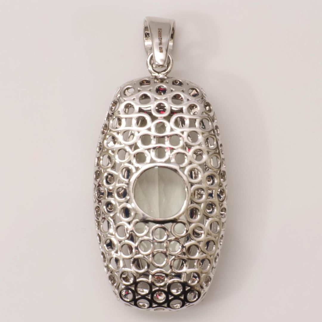 Amethyst Halo Natural Diamond Pendant: 14k Solid Gold Oval Gemstone Filigree Jewellery, Certified Jewelry, Ready To Ship