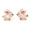 Load image into Gallery viewer, Kids Bunny Diamond Stud Earrings, 14k Solid Gold With Enameling, Natural Diamonds, Kids jewelry, Gift for toddlers/girls/kids, Ready To Ship
