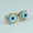 Load image into Gallery viewer, Kids&#39; Evil Eye Diamond Stud Earrings, 14k Solid Gold, Natural Diamonds, Kids Protection Jewelry, Gift for toddlers/girls/kids

