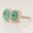 Load image into Gallery viewer, Emerald Gemstone Halo Diamond Ring, 14k Solid Gold, Natural Diamond, Statement Jewelry, Dual Tone Ring, Cocktail Ring, Gift for Her
