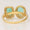 Load image into Gallery viewer, Emerald Gemstone Halo Diamond Ring, 14k Solid Gold, Natural Diamond, Statement Jewelry, Dual Tone Ring, Cocktail Ring, Gift for Her
