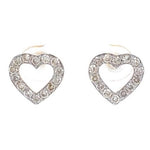 Load image into Gallery viewer, Kids Hollow Heart Diamond Stud Earrings, 14k Solid Gold, Natural Diamonds, Kids Jewelry, Gift for toddlers/girls/kids
