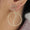 Load image into Gallery viewer, Circle Diamond Dangle Drop Earrings, 14k Solid Gold, Natural Diamonds, Geometric Statement Jewelry, Minimalist Hoop Earrings
