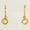 Load image into Gallery viewer, Circle Diamond Drop Huggie Earrings, 14k Solid Gold, Natural Diamonds, Statement Cocktail Earrings, Everyday Jewelry, Gift for Her
