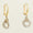 Load image into Gallery viewer, Circle Diamond Drop Huggie Earrings, 14k Solid Gold, Natural Diamonds, Statement Cocktail Earrings, Everyday Jewelry, Gift for Her
