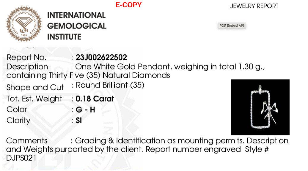 Bow Frame Natural Diamond Pendan:, 14k Solid Gold Layering Minimalist Necklace, IGI Certified, Ready To Ship