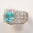 Load image into Gallery viewer, Aquamarine Diamond Ring In 14k Solid Gold, Birthstone Ring With Natural Diamonds, Ready To Ship, Women&#39;s Day Gift
