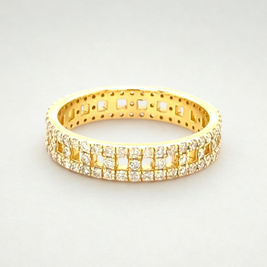 Diamond Ring In 14K Gold, Eternity Band, Natural Diamonds, StackableRing, Ready To Ship, Women&#39;s Day Gift