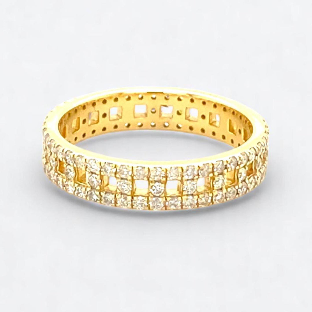 Diamond Ring In 14K Gold, Eternity Band, Natural Diamonds, StackableRing, Ready To Ship, Women&#39;s Day Gift