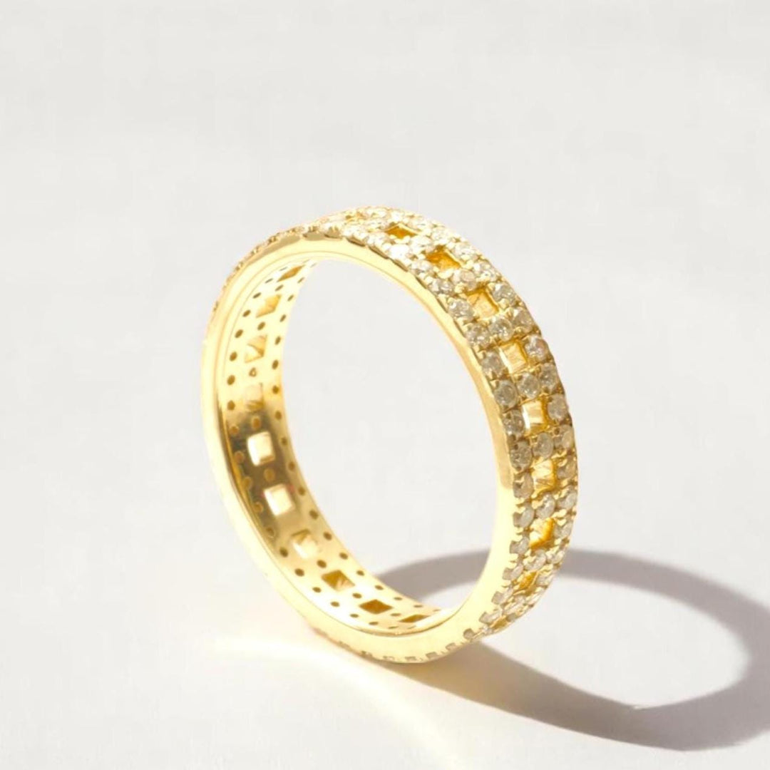 Diamond Ring In 14K Gold, Eternity Band, Natural Diamonds, StackableRing, Ready To Ship, Women&#39;s Day Gift